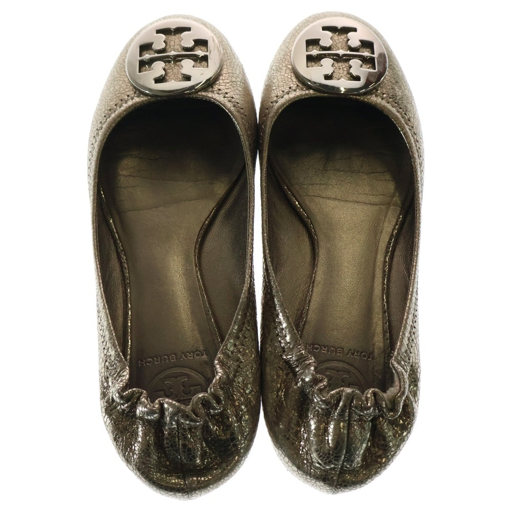 TORY BURCH(トリー バーチ) ロゴ フラット シューズ パンプス ゴールド レディース