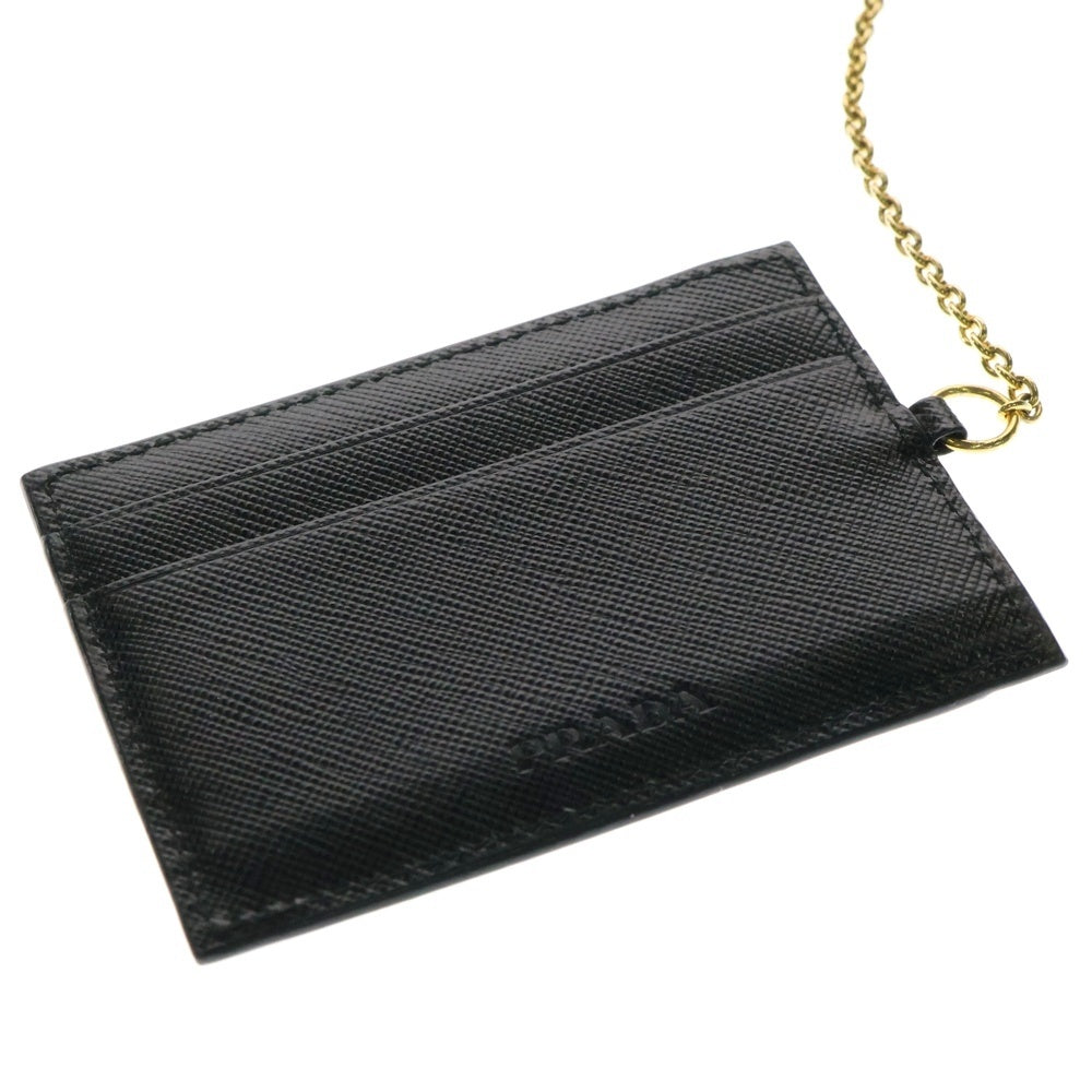 PRADA(プラダ) サフィアーノ 二つ折り長財布 ロングウォレット カードケース レザー ブラック ゴールド金具 1M1132