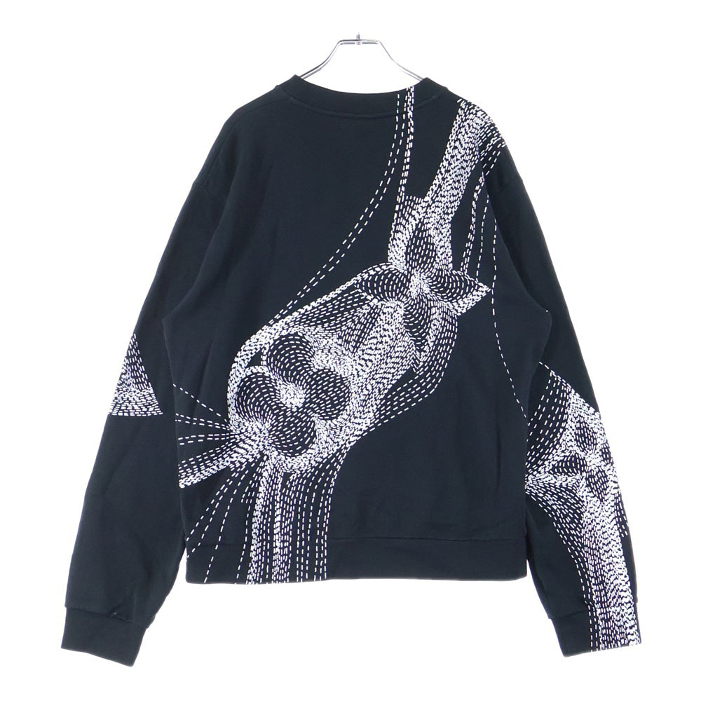 LOUIS VUITTON(ルイヴィトン) 20AW フラワープリンテッド クルーネックウェットトレーナー ブラック RM202 IHN HJY85W