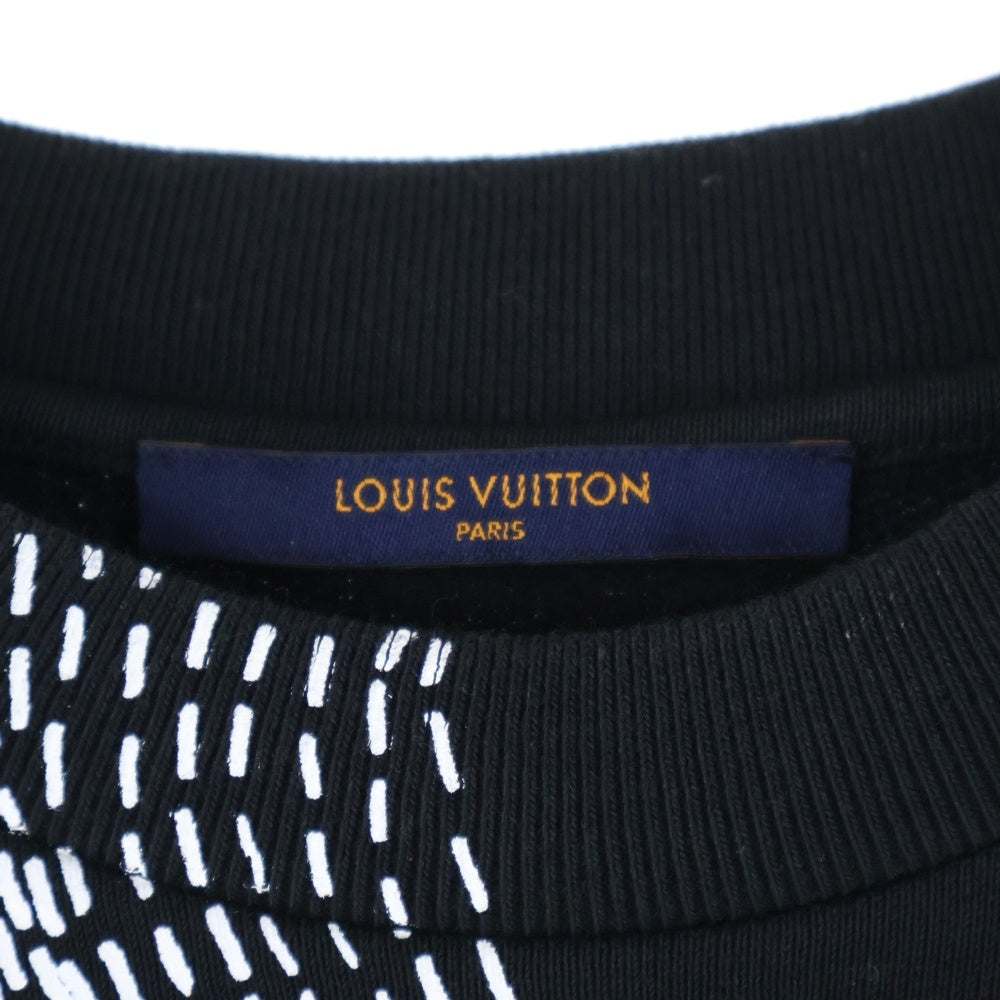 LOUIS VUITTON(ルイヴィトン) 20AW フラワープリンテッド クルーネックウェットトレーナー ブラック RM202 IHN HJY85W