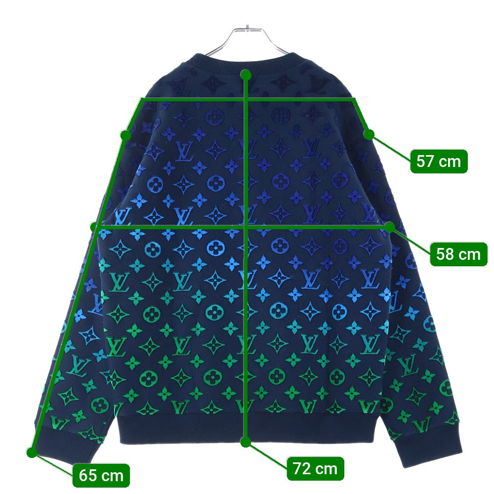 LOUIS VUITTON(ルイヴィトン) 22SS モノグラム グラディエント スウェット トレーナー ネイビー RM211M I06 HMY12W