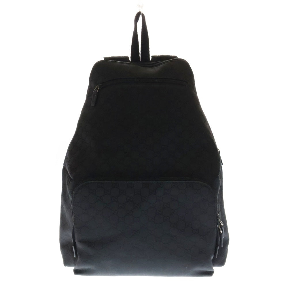 GUCCI(グッチ) GGナイロン バッグパック リュック ブラック レザー 179606