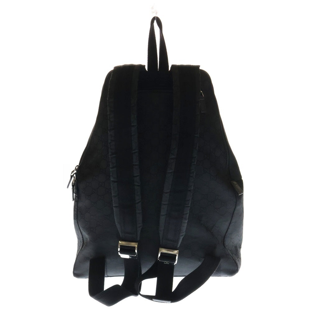 GUCCI(グッチ) GGナイロン バッグパック リュック ブラック レザー 179606