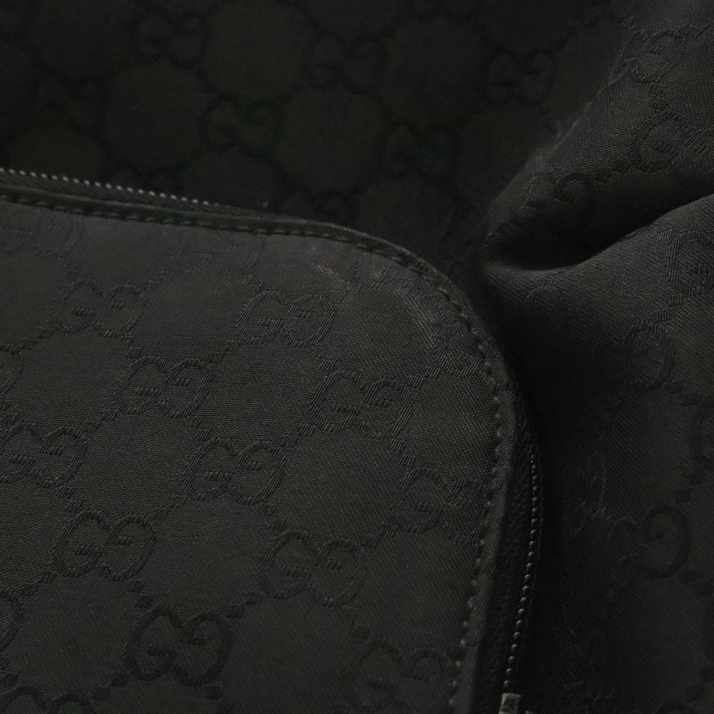 GUCCI(グッチ) GGナイロン バッグパック リュック ブラック レザー 179606