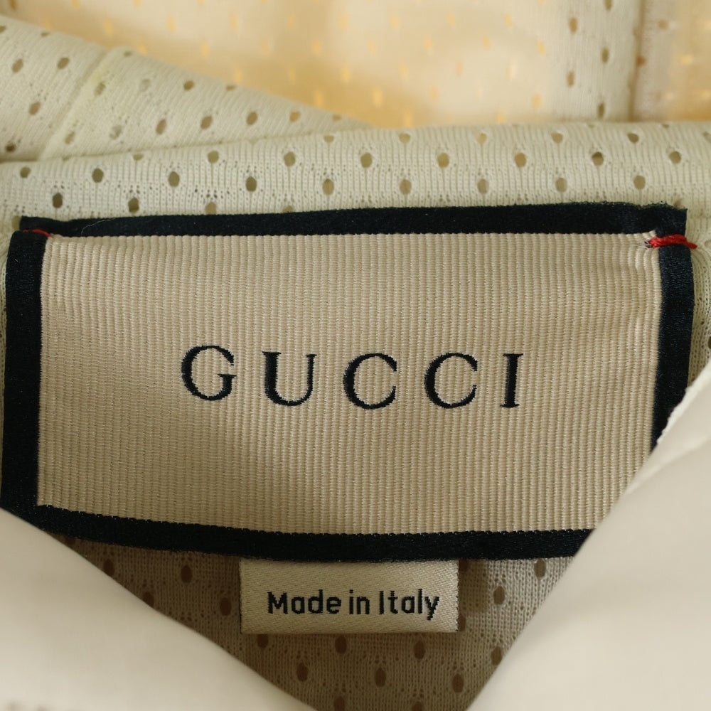 GUCCI(グッチ) Logo Light Web Stripe Neoprene ロゴ ライト ウェブ ストライプ ネオプレン プルオーバーパーカー アイボリー 752274