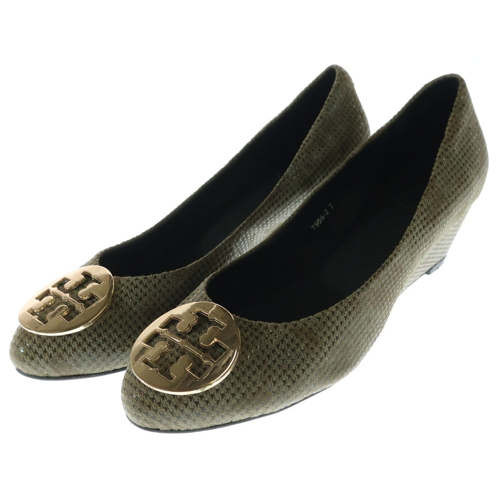 TORY BURCH(トリー バーチ) ロゴウェッジソールパンプス ベージュ レディース