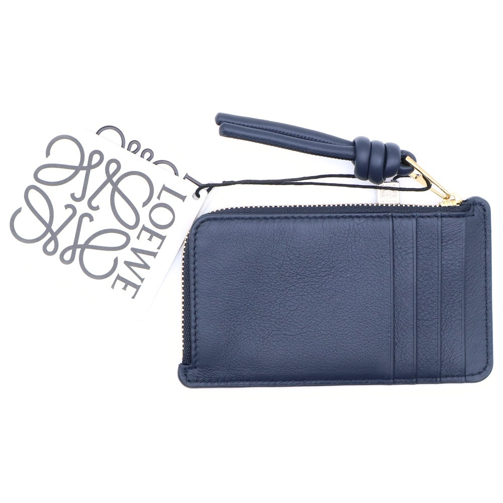 LOEWE(ロエベ) ×スナフジタ 雲 フラグメントケース コインケース カードケース ネイビー レザー シルバー金具