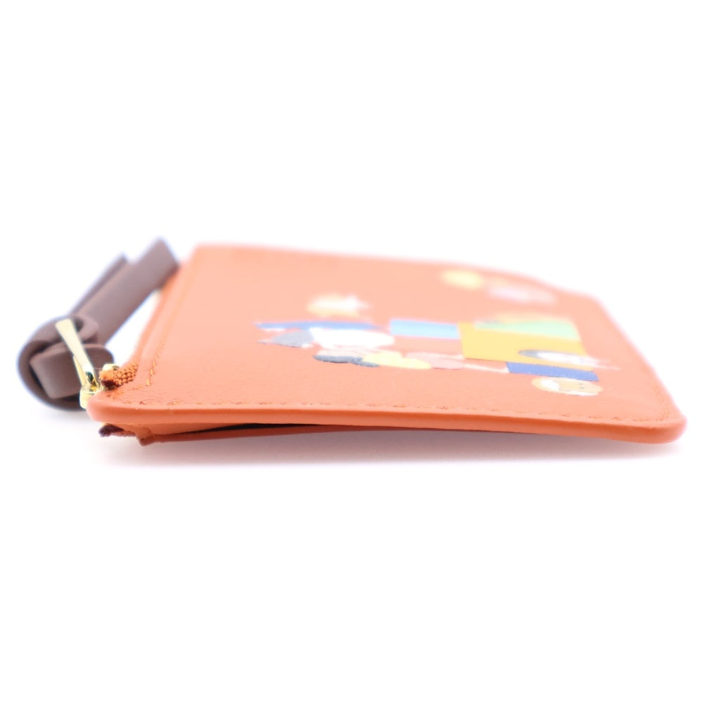 LOEWE(ロエベ) ×スナフジタ ハムスター フラグメントケース カードケース コインケース 小物入れ ゴールド金具 オレンジ レザー