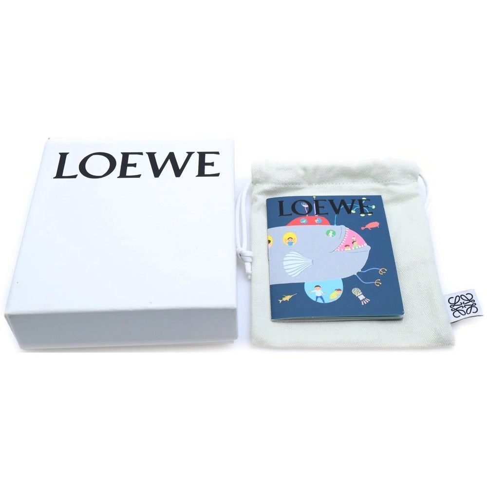LOEWE(ロエベ) ×スナフジタ サブマリン フラグメントケース コインケース カードケース 小物入れ ダークグリーン シルバー金具 レザー