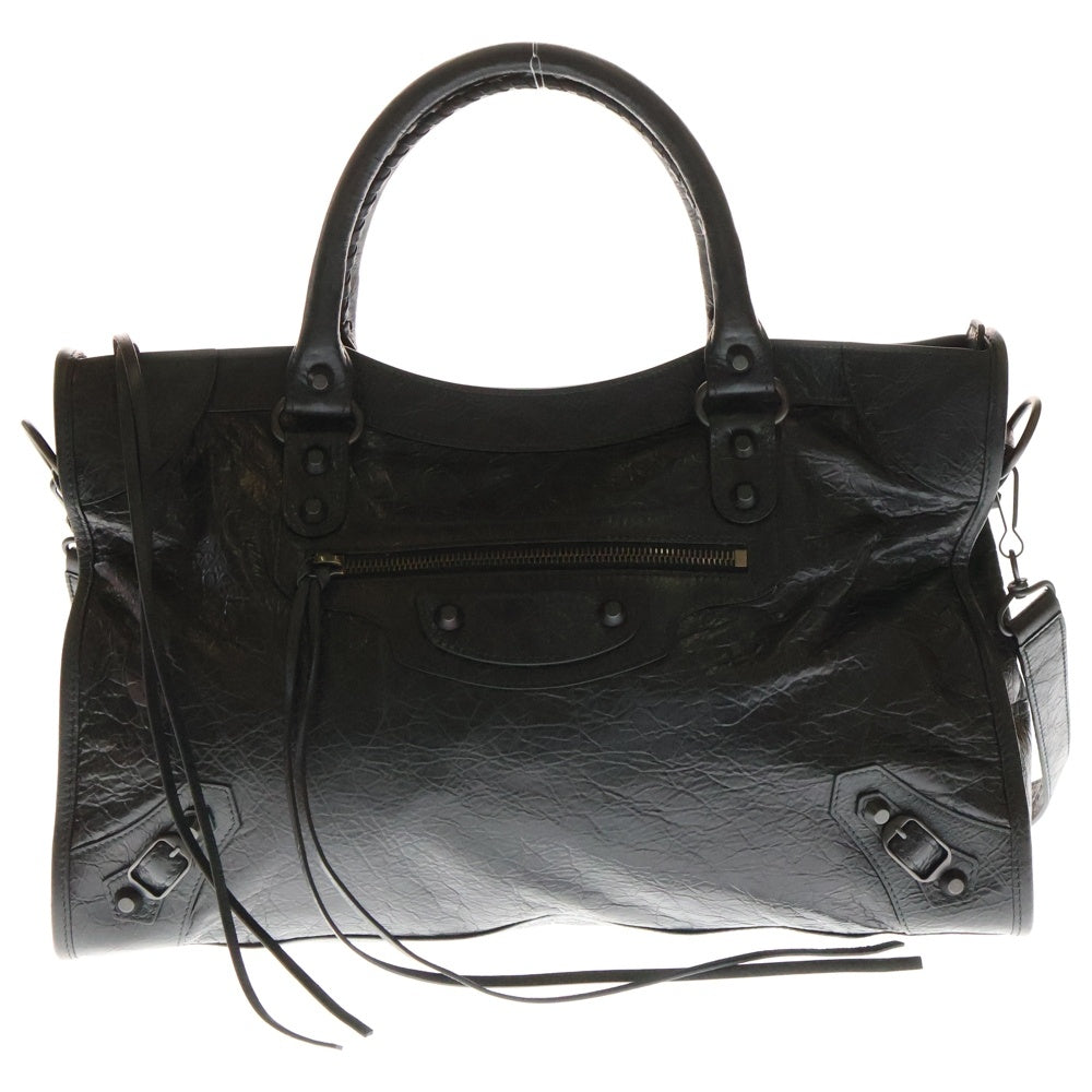 BALENCIAGA(バレンシアガ) ル シティ ミディアム 2wayハンドバッグ ショルダーバッグ ブラック レザー 797786