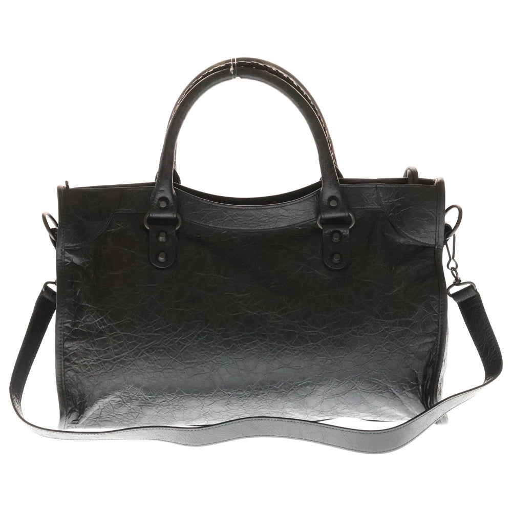 BALENCIAGA(バレンシアガ) ル シティ ミディアム 2wayハンドバッグ ショルダーバッグ ブラック レザー 797786
