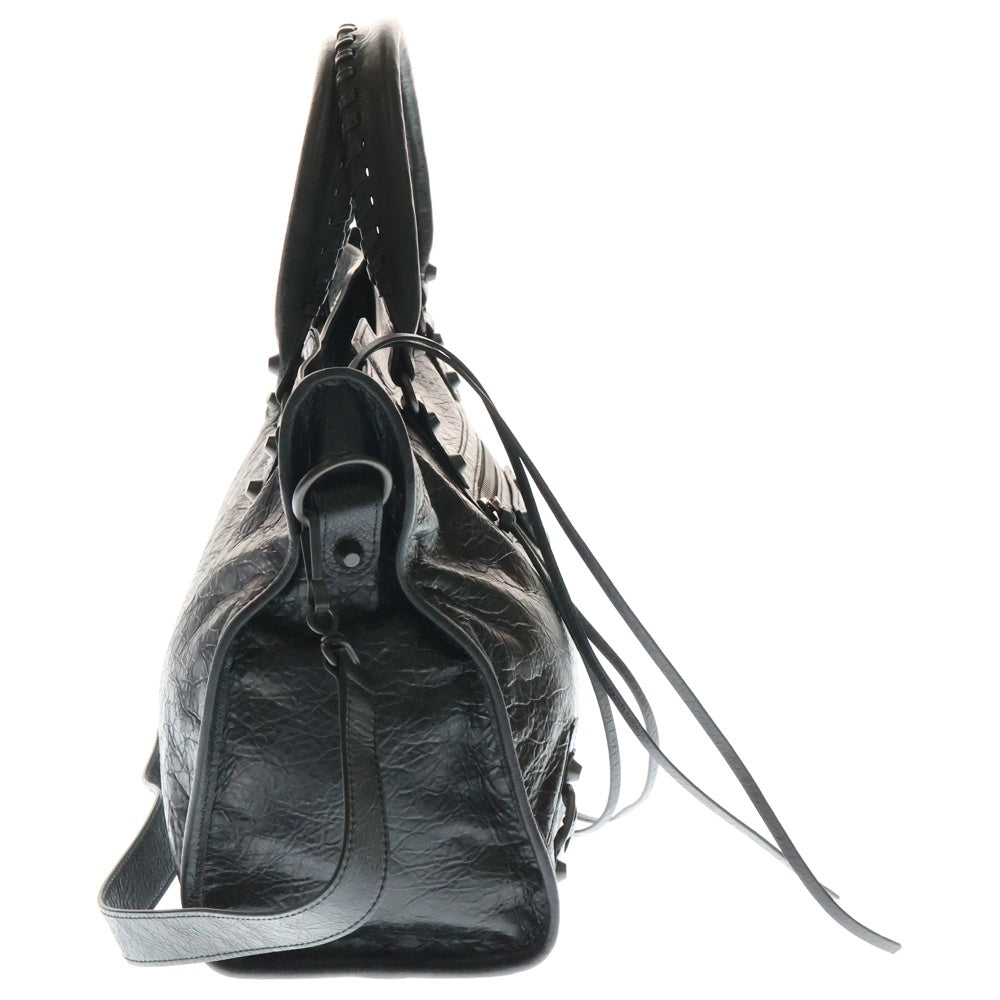 BALENCIAGA(バレンシアガ) ル シティ ミディアム 2wayハンドバッグ ショルダーバッグ ブラック レザー 797786