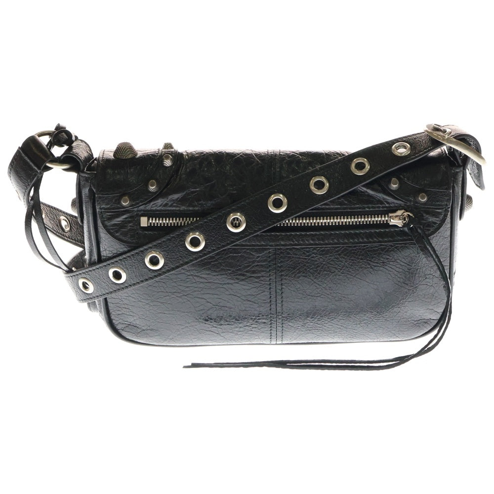 BALENCIAGA(バレンシアガ) LE CAGOLE XS ルカゴール スタッズ レザー ショルダーバッグ ブラック 719082