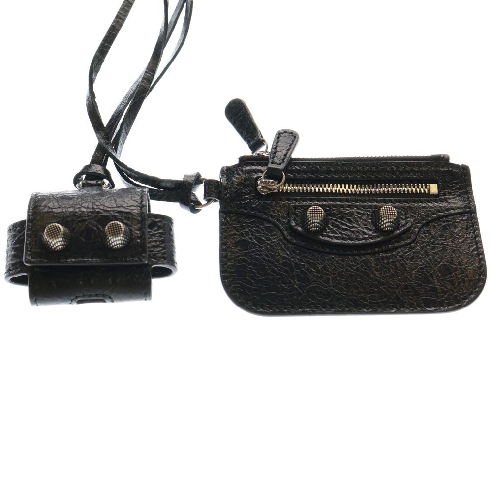 BALENCIAGA(バレンシアガ) LE CAGOLE XS ルカゴール スタッズ レザー ショルダーバッグ ブラック 719082