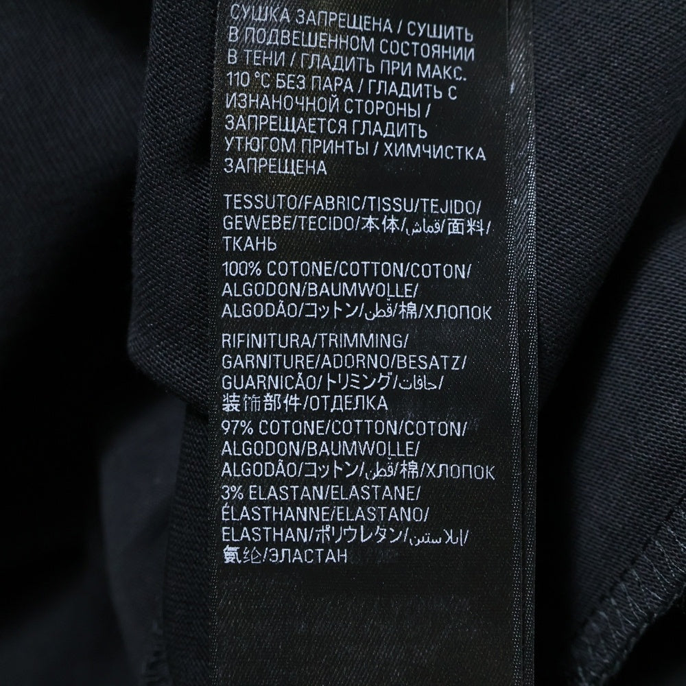 BALENCIAGA(バレンシアガ) 反転ミラーロゴプリント クルーネック 半袖Tシャツ カットソー ブラック 764235