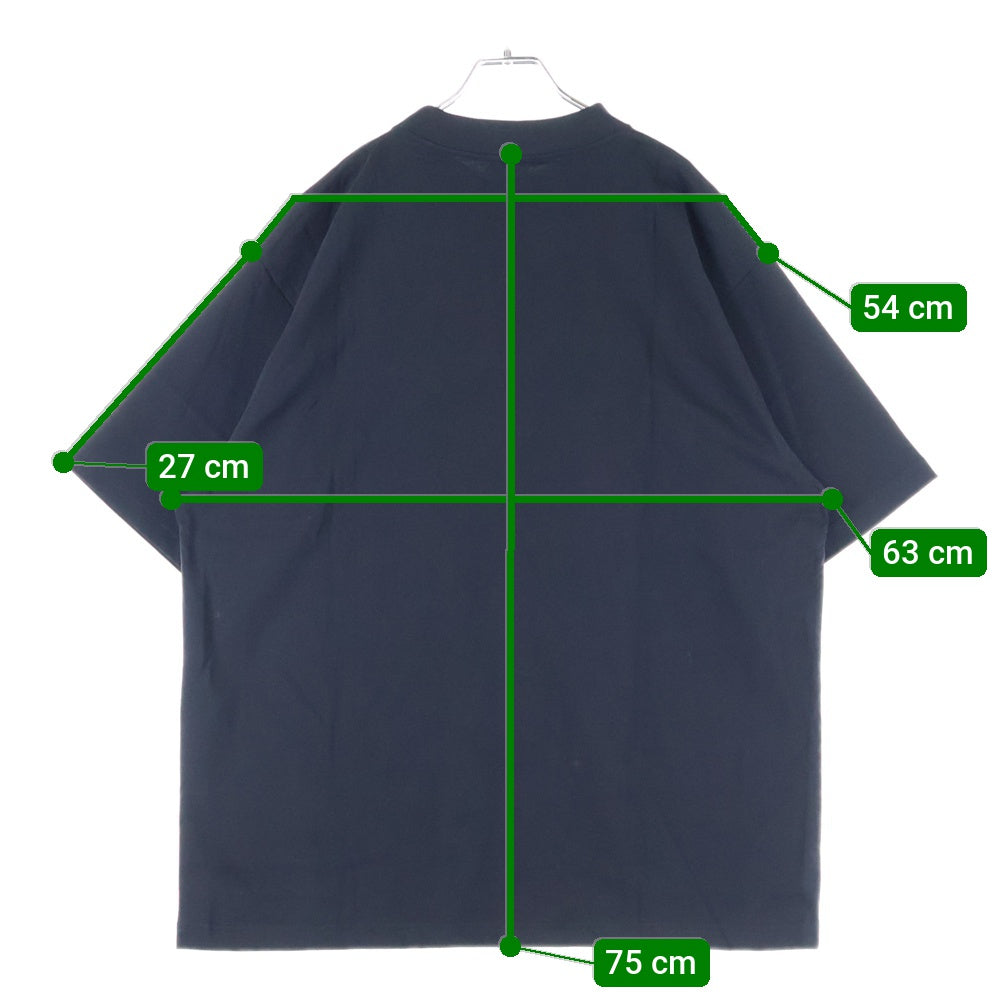 BALENCIAGA(バレンシアガ) 反転ミラーロゴプリント クルーネック 半袖Tシャツ カットソー ブラック 764235