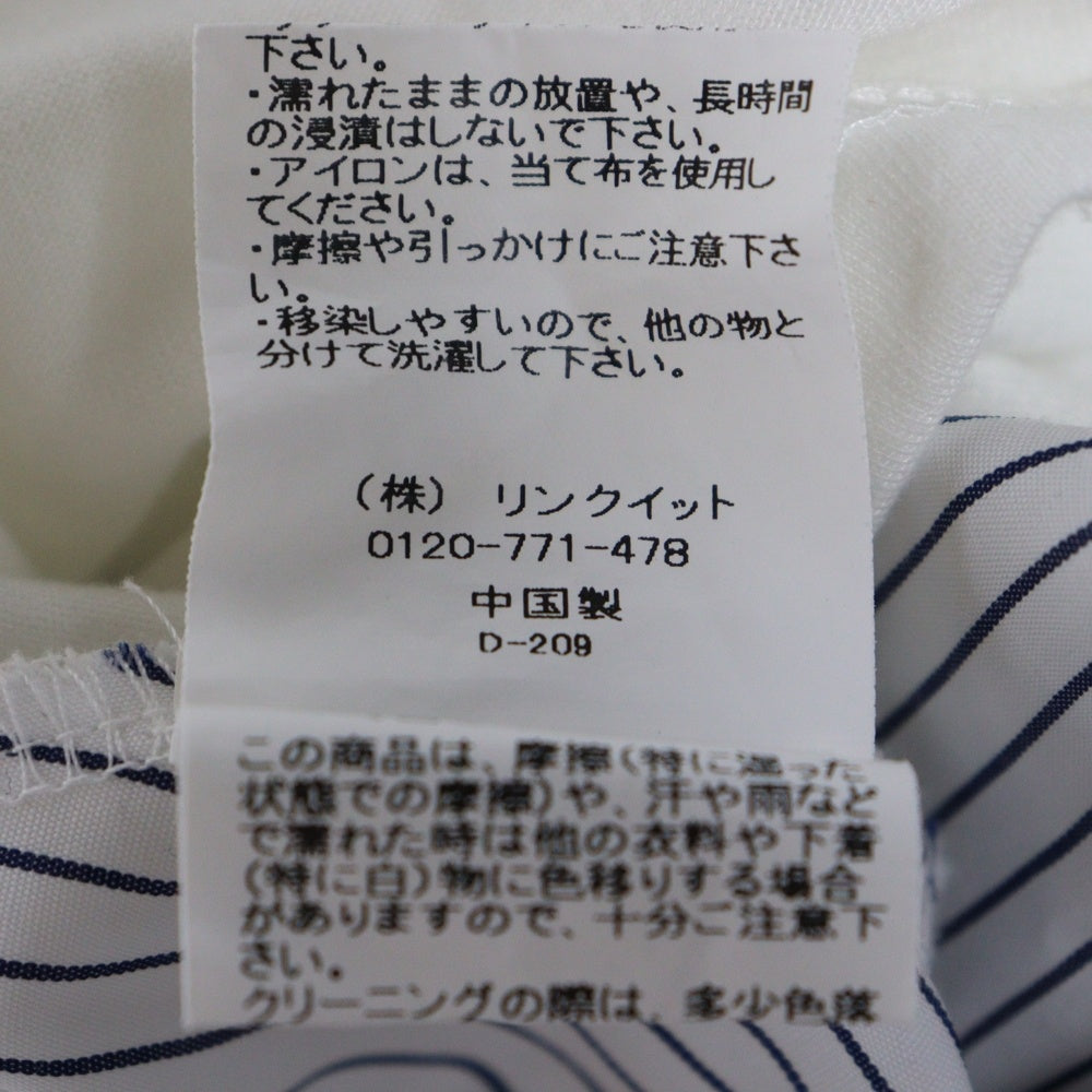NO BRAND(ノーブランド) Bou jeloud 切替 半袖Tシャツ ホワイト レディース 〇
