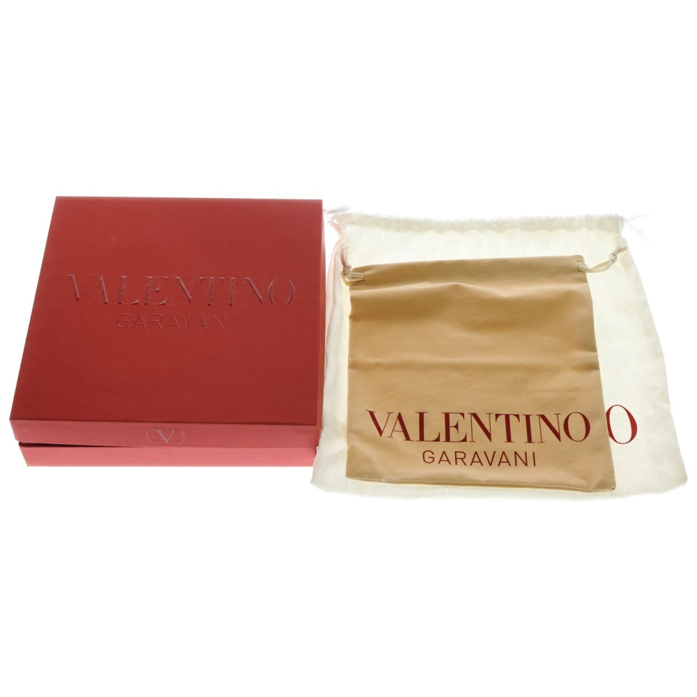 valentino garavan(ヴァレンティノガラヴァーニ) Vロゴ シグネチャー メタル×スワロフスキー パールビーズ ネックレス ペンダント ブラック