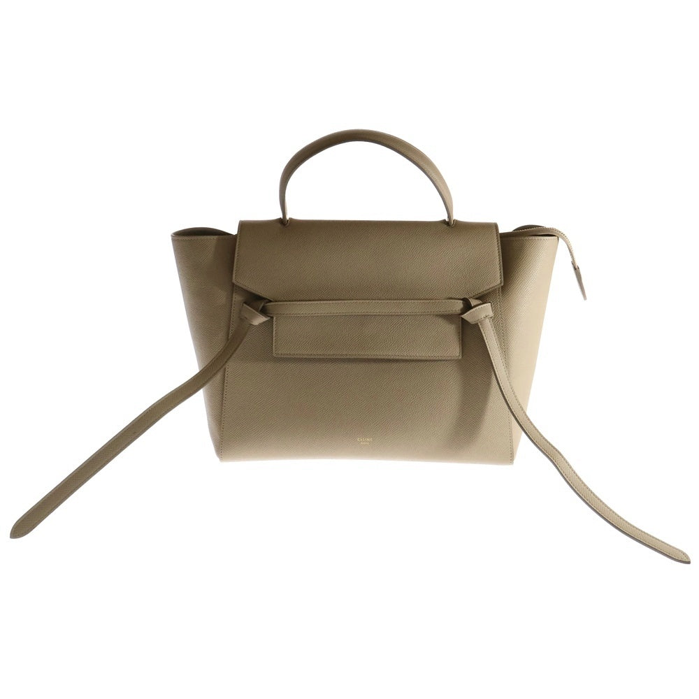 CELINE(セリーヌ) BELT BAG MICRO ベルトバッグ マイクロ 2WAY レザーハンドバッグ ショルダーバッグ ベージュ レディース
