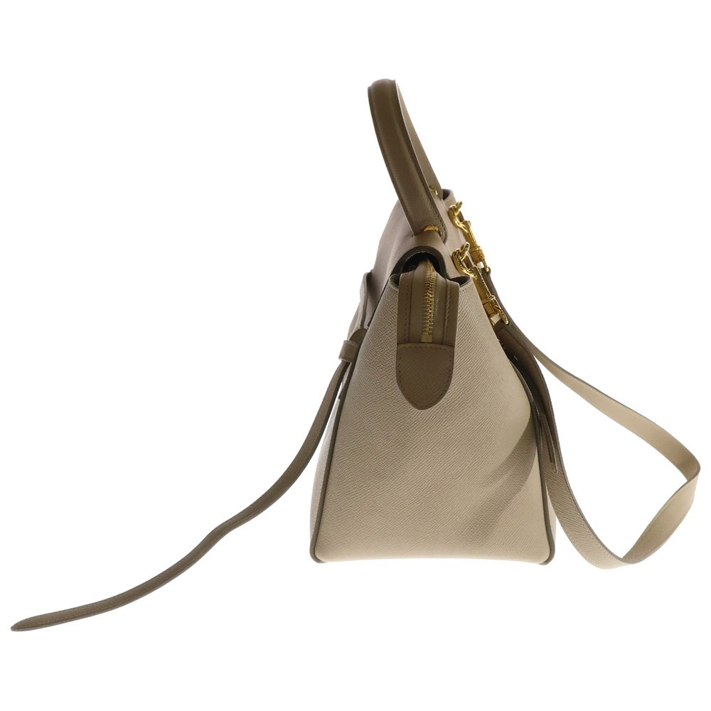 CELINE(セリーヌ) BELT BAG MICRO ベルトバッグ マイクロ 2WAY レザーハンドバッグ ショルダーバッグ ベージュ レディース