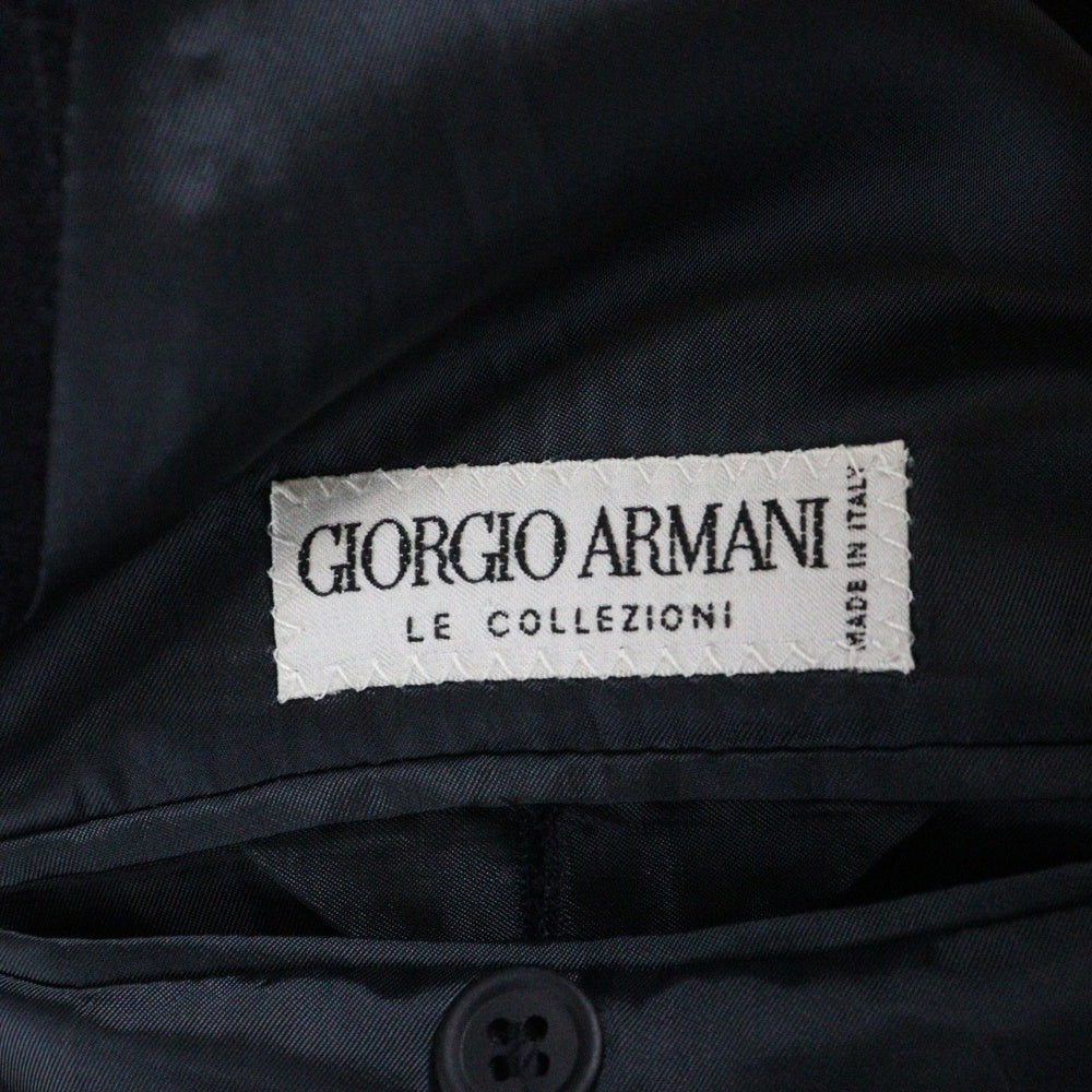 GIORGIO ARMANI(ジョルジオアルマーニ) セットアップスーツ ピンストライプ総柄 ダブルブレスト ピークドラペル テーラードジャケット 2タック スラックスパンツ