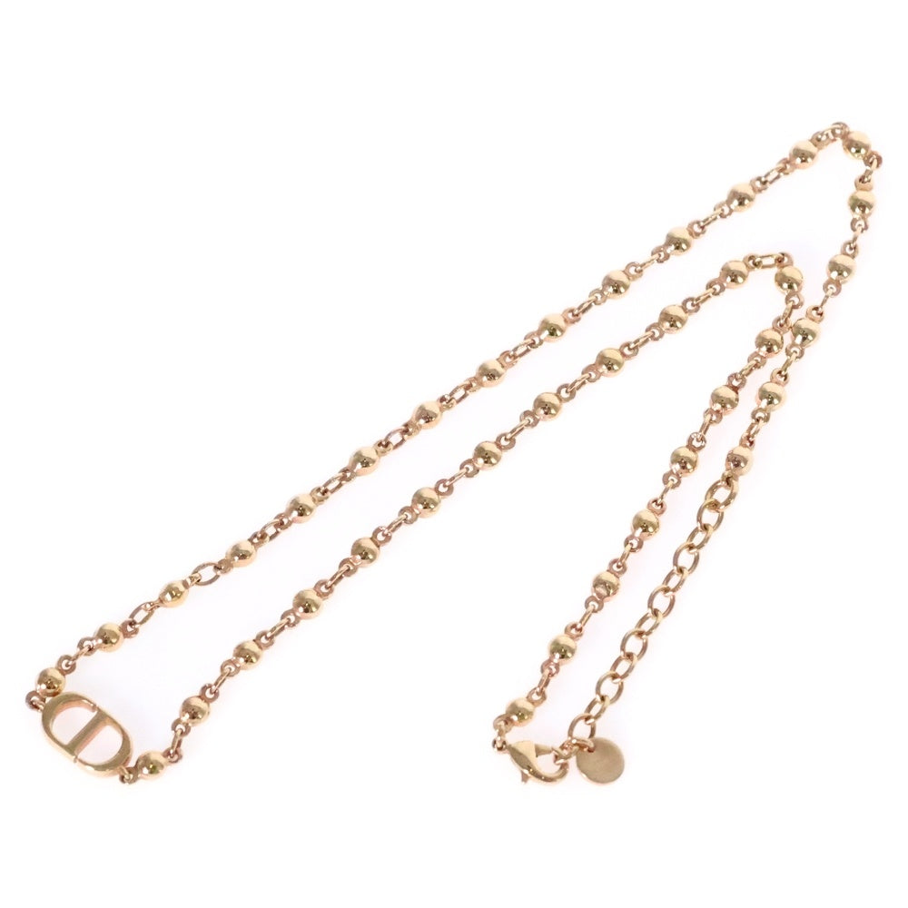 DIOR(ディオール) CDロゴ プチ ネックレス ペンダント チェーン ピンクゴールド GP