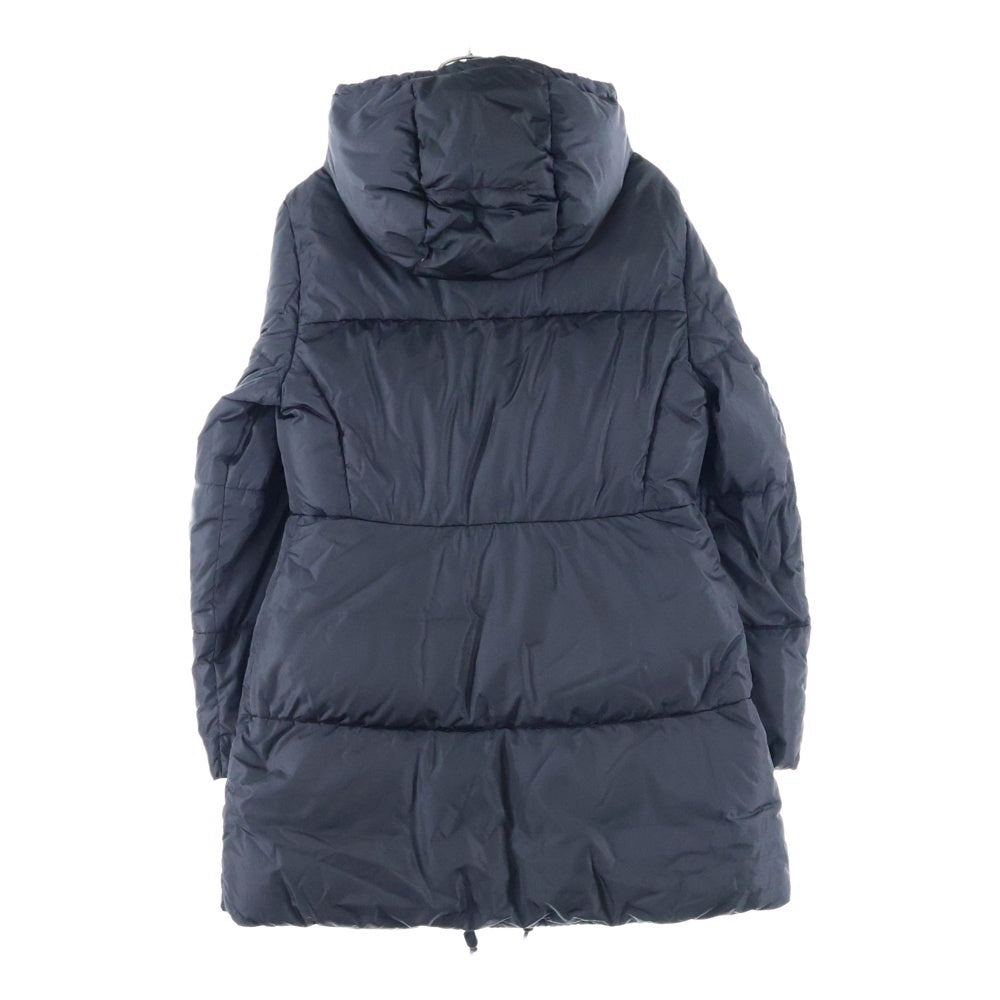 PRADA(プラダ) 22AW トライアングルロゴプレート フーデッド ジップアップ ダウン ロング ジャケット コート ブラック レディース 29F430
