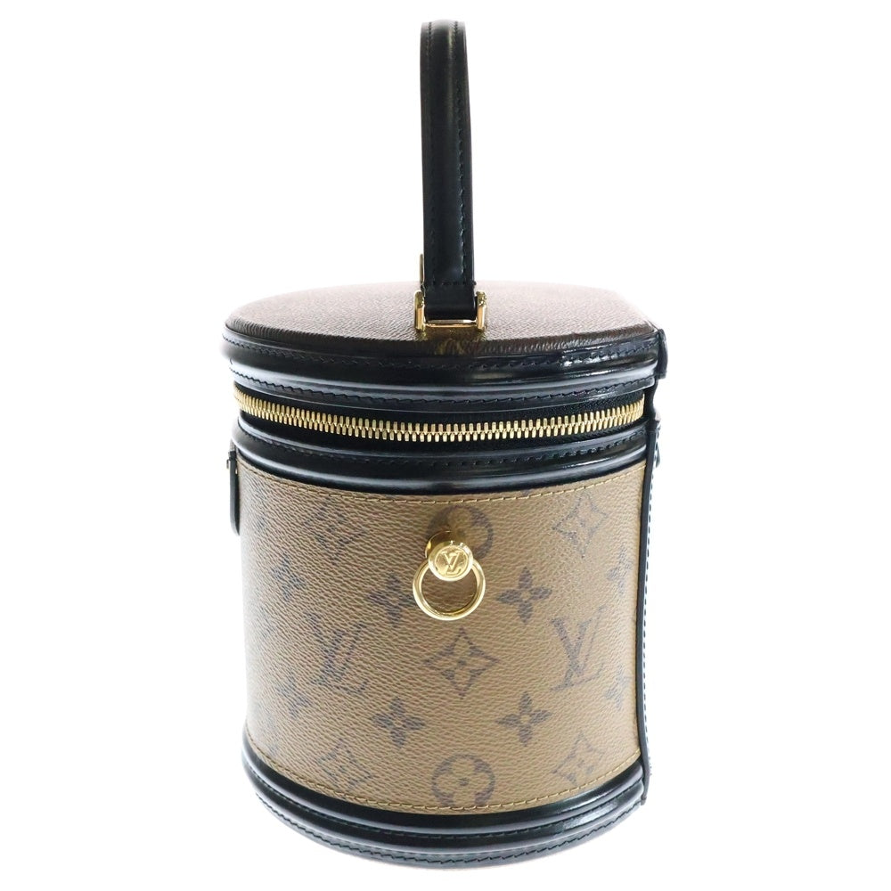 LOUIS VUITTON(ルイヴィトン) カンヌ モノグラムリバース PVC レザー 2WAY ハンド ショルダー バニティバッグ ゴールド金具 ブラウン/ブラック M43986