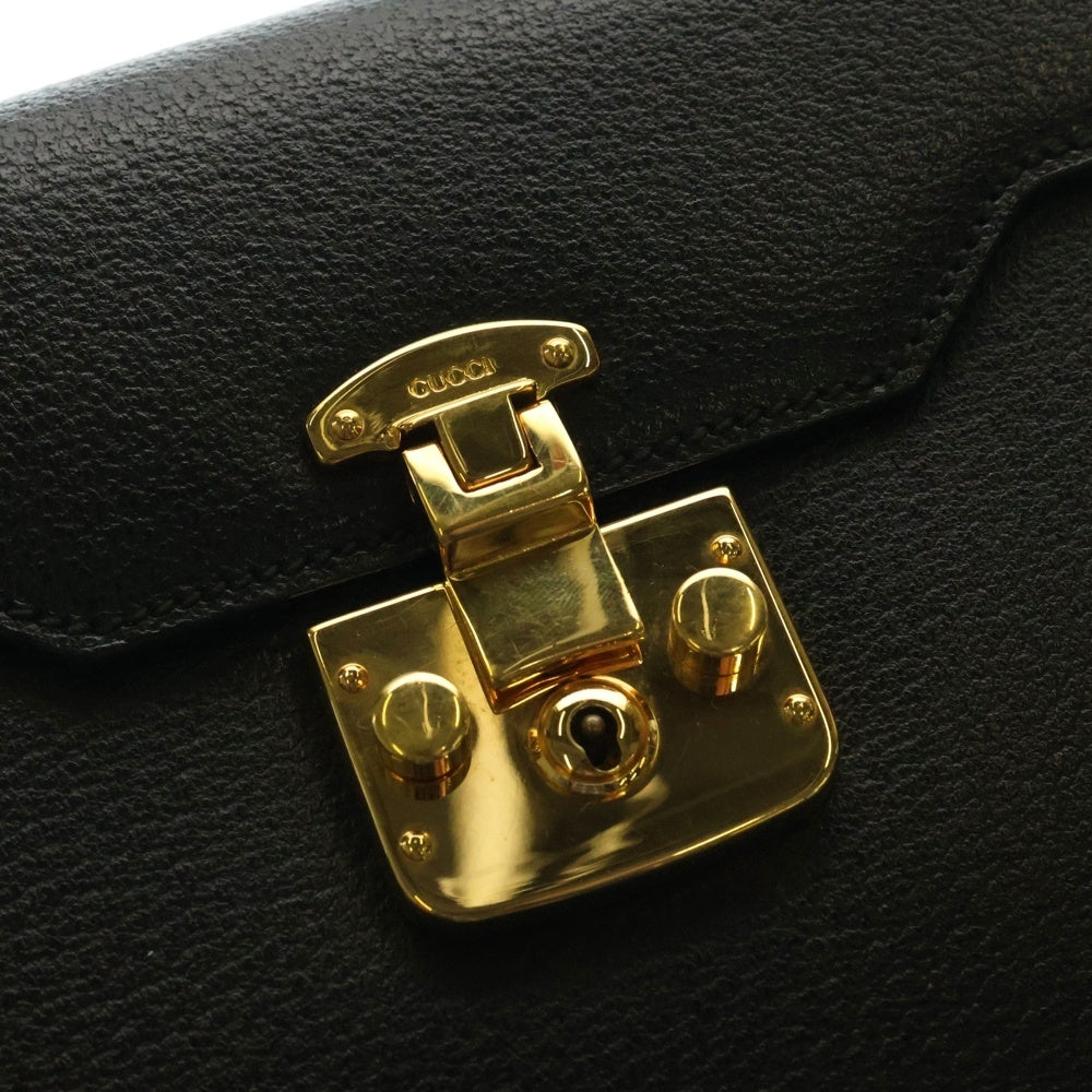 GUCCI(グッチ) レディロック 2WAYハンドバッグ ショルダーバッグ ブラック ゴールド金具 レザー 000 926 0211