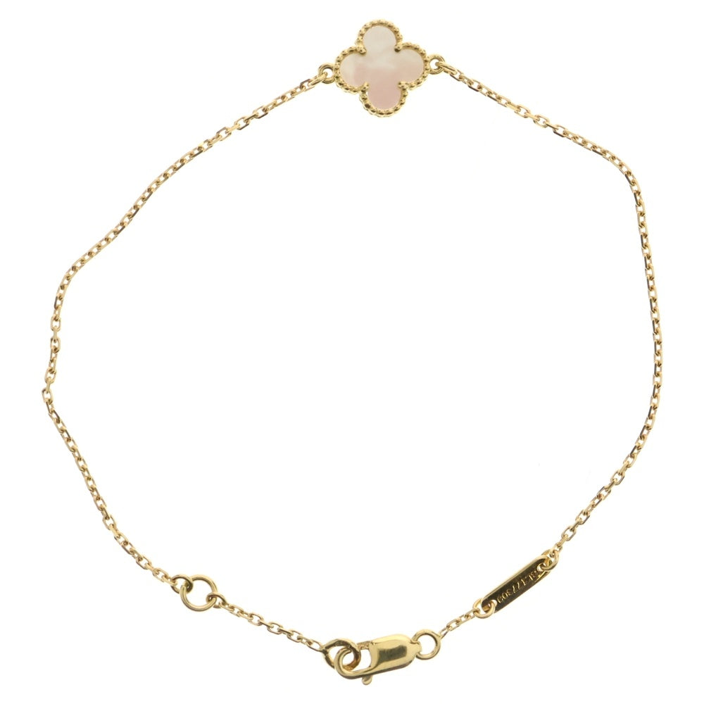 Van Cleef & Arpels(ヴァンクリーフアンドアーペル) スウィートアルハンブラ マザーオブパール ブレスレット Au750YG イエローゴールド レディース