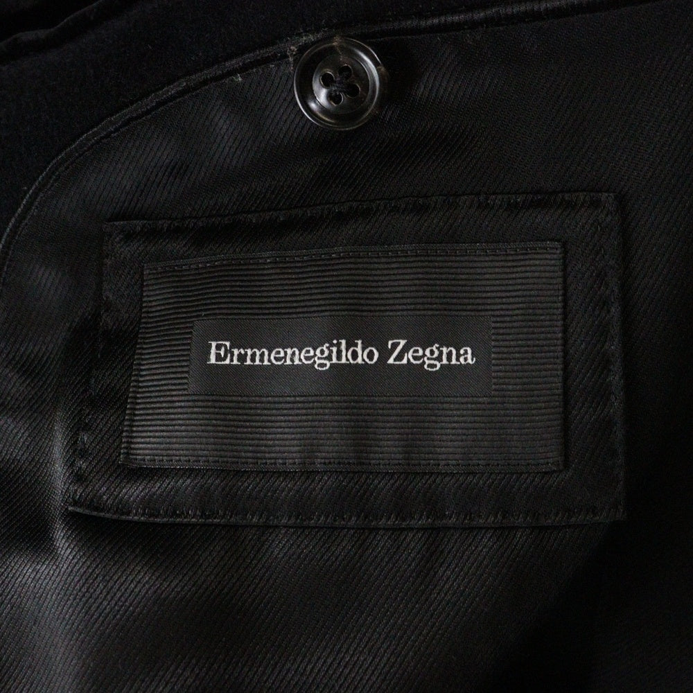 Ermenegildo Zegna(エルメネジルドゼニア) カシミヤ ハンドステッチ 3B チェスター ロング オーバーコート ブラック 499502