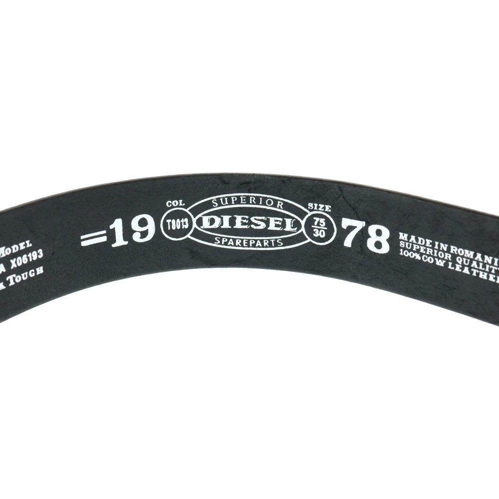 DIESEL(ディーゼル) ベルト ブラック レザー シルバー金具 X06193