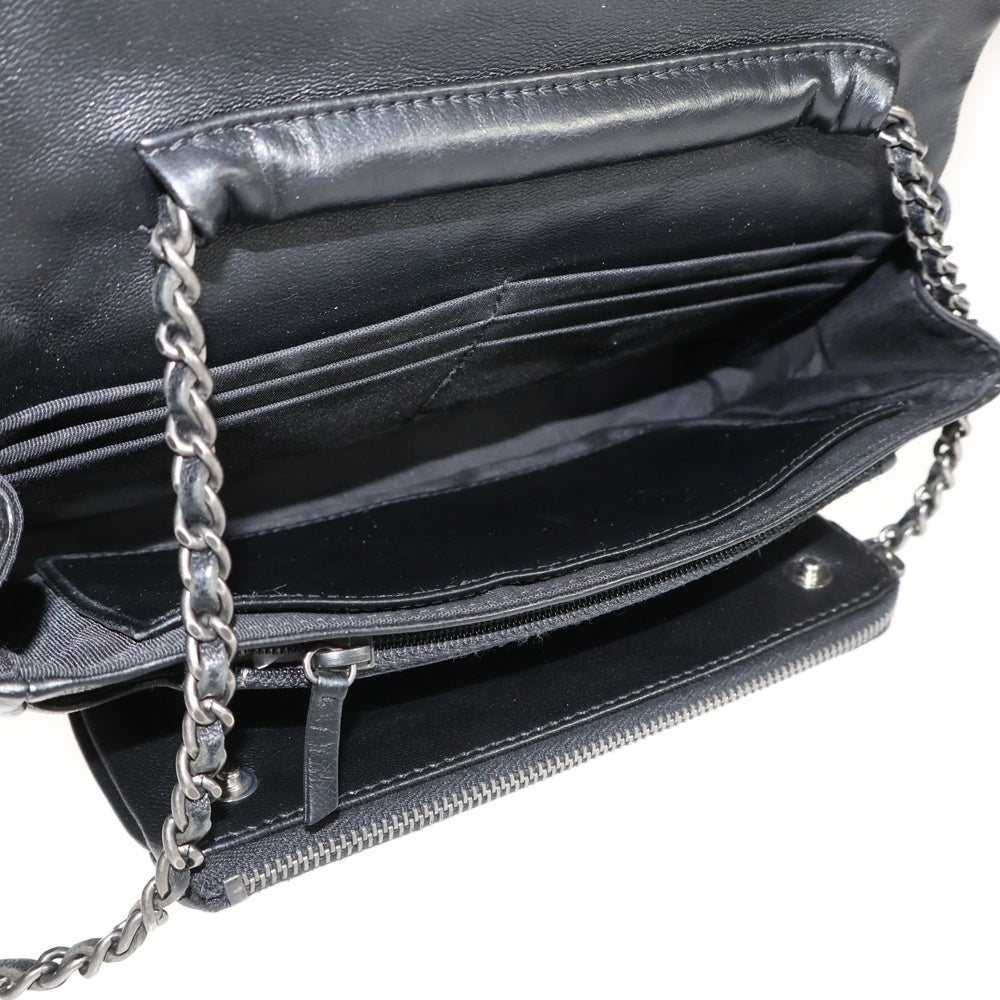CHANEL(シャネル) マトラッセ チェーンショルダーバッグ ブラック シルバー金具