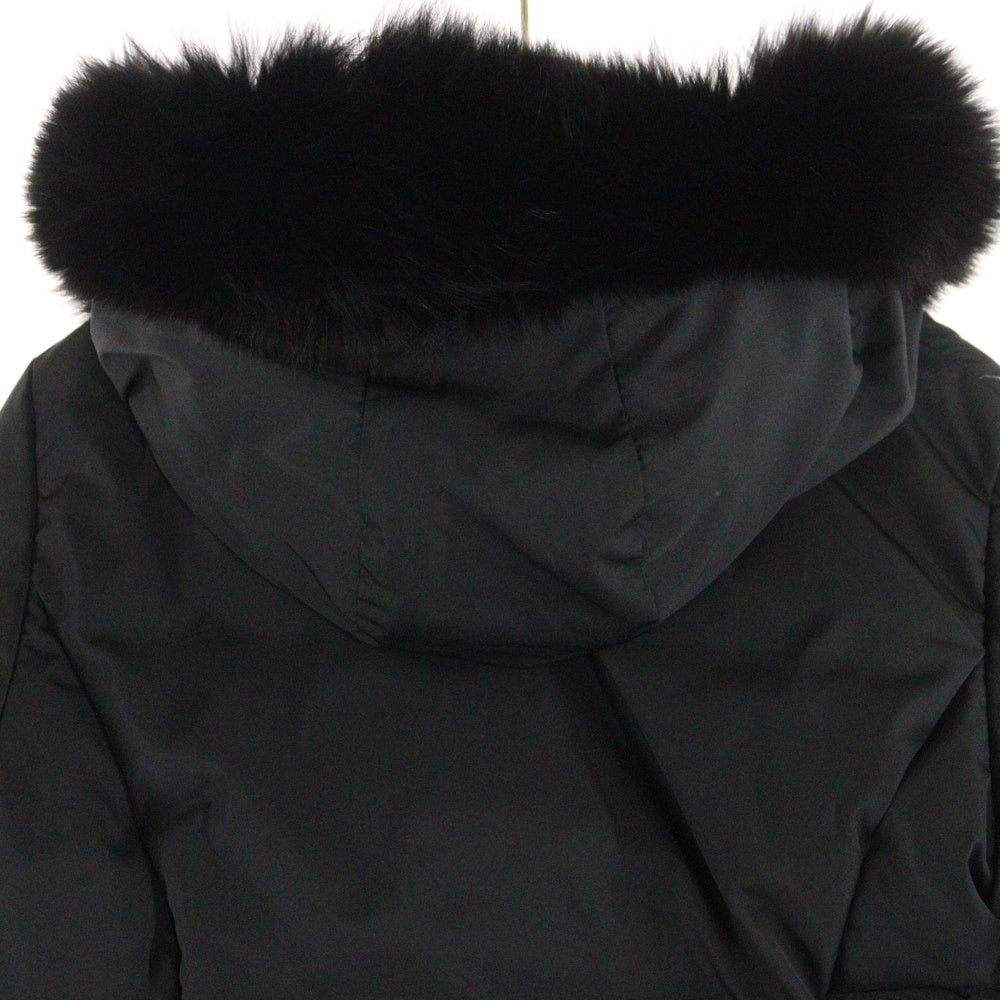 MONCLER(モンクレール) TANZ タンツ ファーフーデッド ジップアップ ダウンジャケット ブラック レディース 46323/90/69839