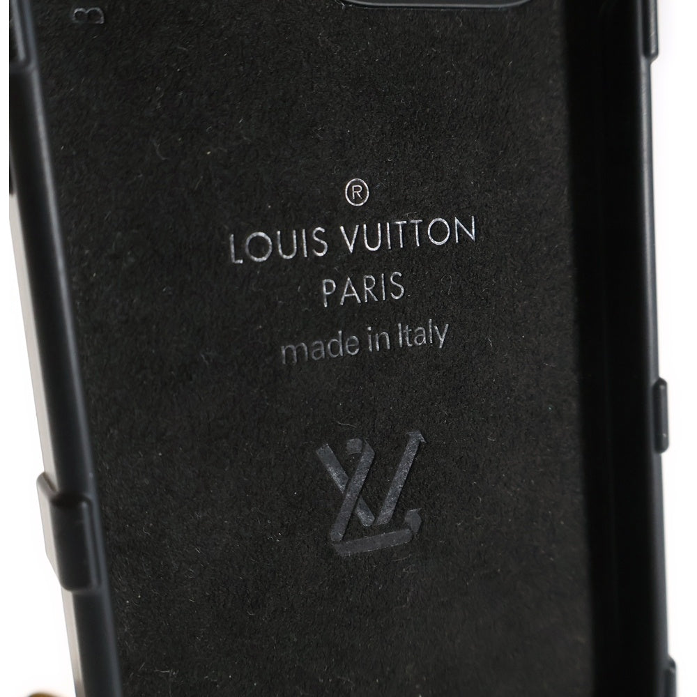 LOUIS VUITTON(ルイヴィトン) リ・トランク モノグラム iPhone14Pro スマートフォンケース チェーン ショルダー ゴールド金具 ブラック M81997