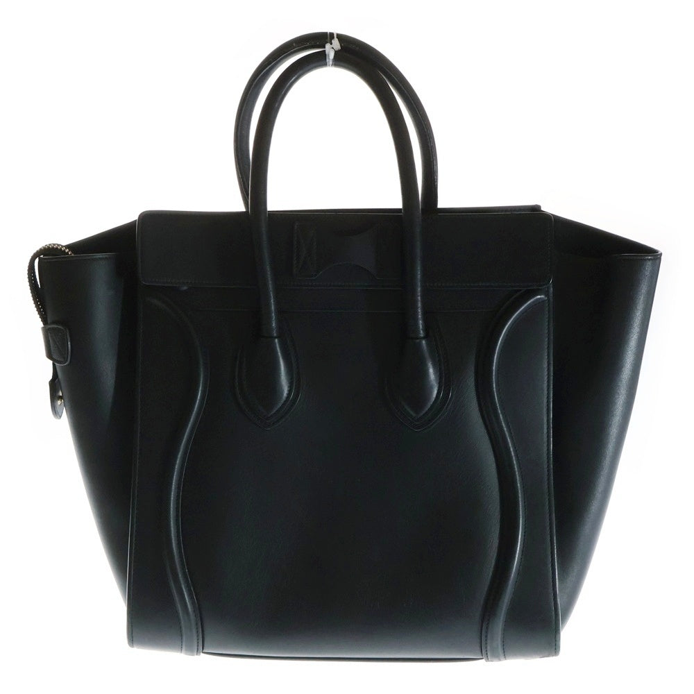 CELINE(セリーヌ) ラゲージ ミニショッパー レザー ハンド トートバッグ ゴールド金具 ブラック 165213