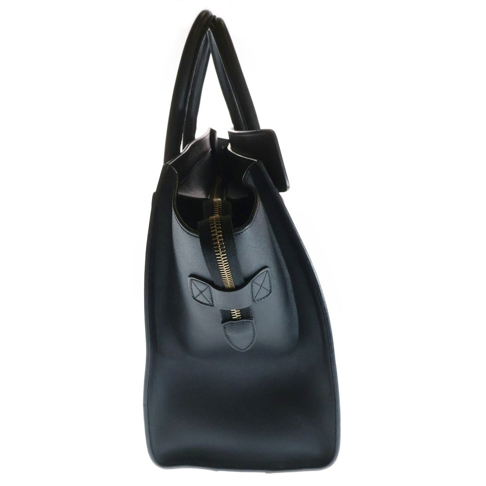 CELINE(セリーヌ) ラゲージ ミニショッパー レザー ハンド トートバッグ ゴールド金具 ブラック 165213