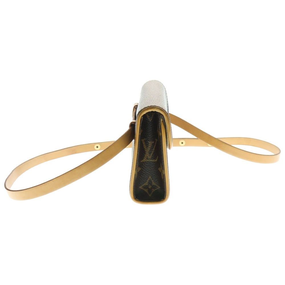 LOUIS VUITTON(ルイヴィトン) ポシェットフロランティーヌ モノグラム PVC レザー ウエストポーチ ボディバッグ ゴールド金具 ブラウン M51855