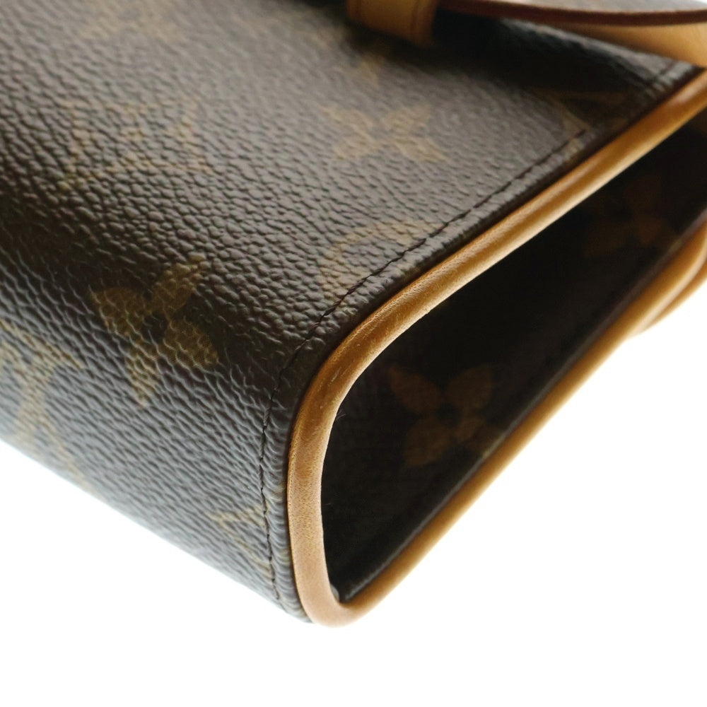 LOUIS VUITTON(ルイヴィトン) ポシェットフロランティーヌ モノグラム PVC レザー ウエストポーチ ボディバッグ ゴールド金具 ブラウン M51855