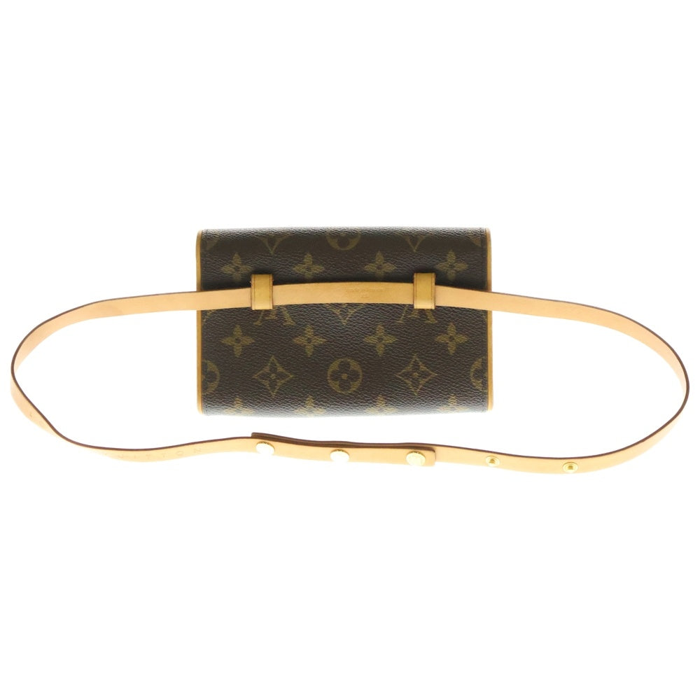 LOUIS VUITTON(ルイヴィトン) ポシェットフロランティーヌ モノグラム PVC レザー ウエストポーチ ボディバッグ ゴールド金具 ブラウン M51855