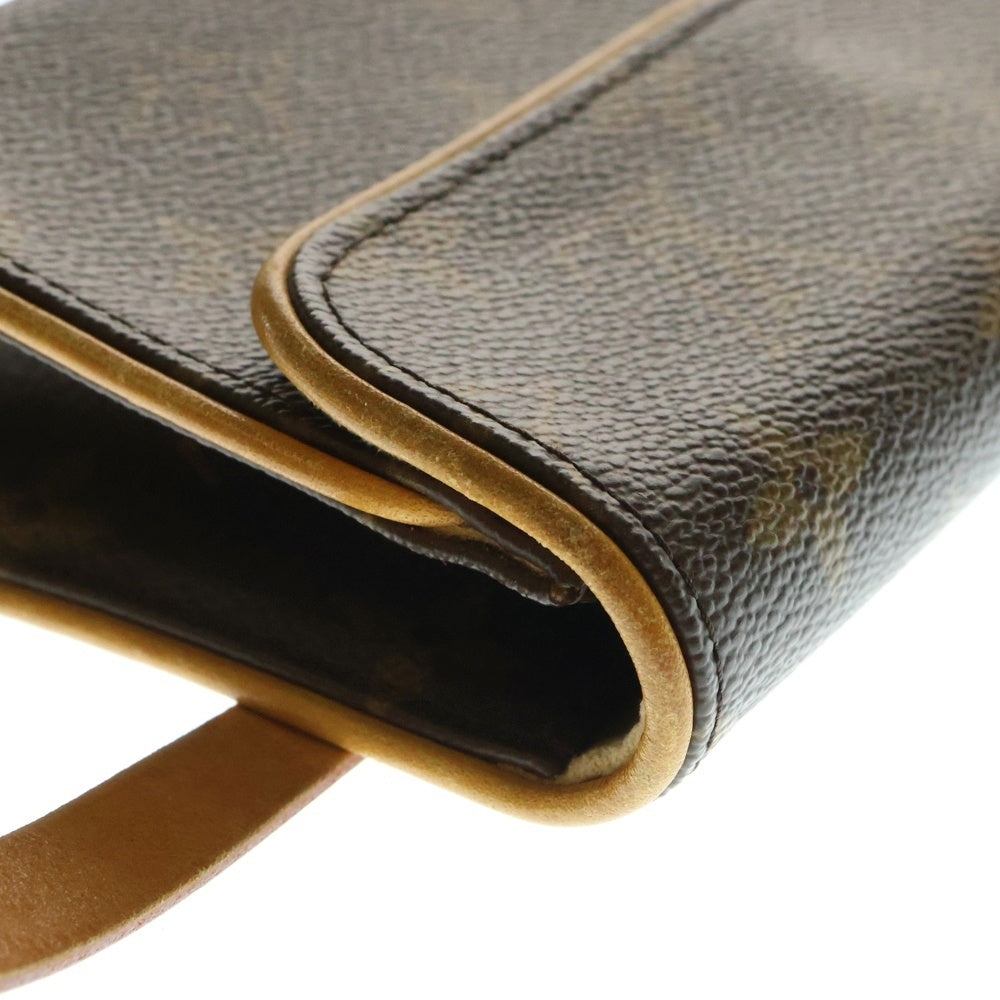 LOUIS VUITTON(ルイヴィトン) ポシェットフロランティーヌ モノグラム PVC レザー ウエストポーチ ボディバッグ ゴールド金具 ブラウン M51855