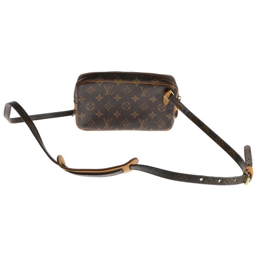 LOUIS VUITTON(ルイヴィトン) マルリー バンドリエール モノグラム PVC レザー ショルダーバッグ ゴールド金具 ブラウン M51828