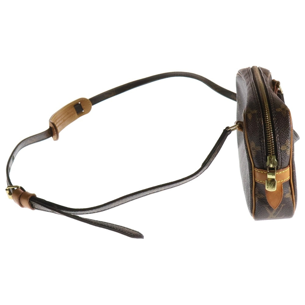 LOUIS VUITTON(ルイヴィトン) マルリー バンドリエール モノグラム PVC レザー ショルダーバッグ ゴールド金具 ブラウン M51828
