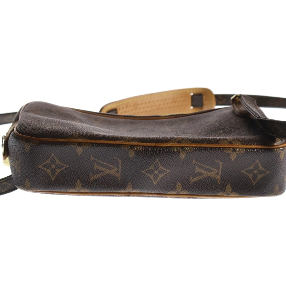 LOUIS VUITTON(ルイヴィトン) マルリー バンドリエール モノグラム PVC レザー ショルダーバッグ ゴールド金具 ブラウン M51828
