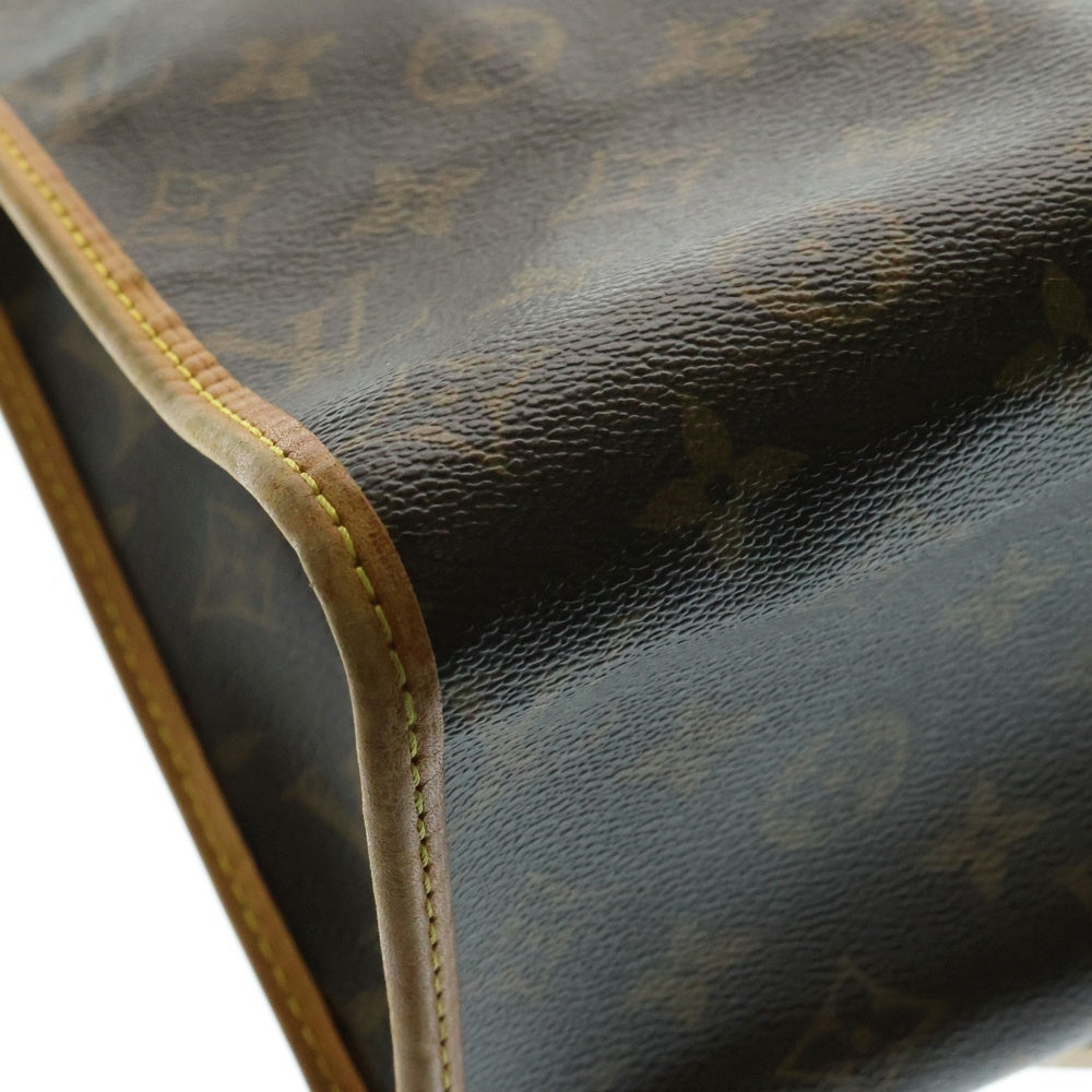 LOUIS VUITTON(ルイヴィトン) モノグラム ポパンクール・オ ハンドバッグ ミニトートバッグ ブラウン レザー×PVC ゴールド金具 M40007