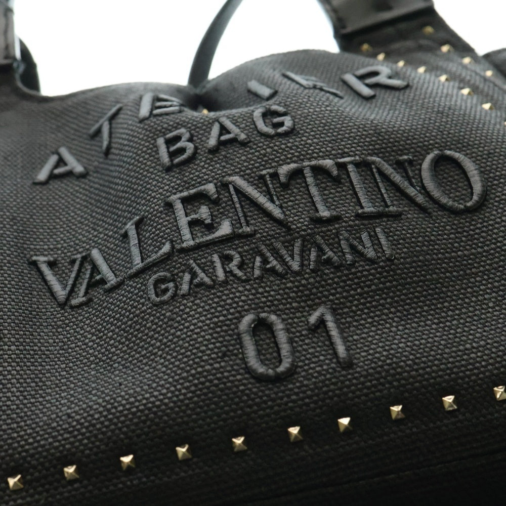VALENTINO(ヴァレンティノ) アトリエ 2WAYハンドバッグ ショルダーバッグ ブラック ゴールド金具 キャンバス