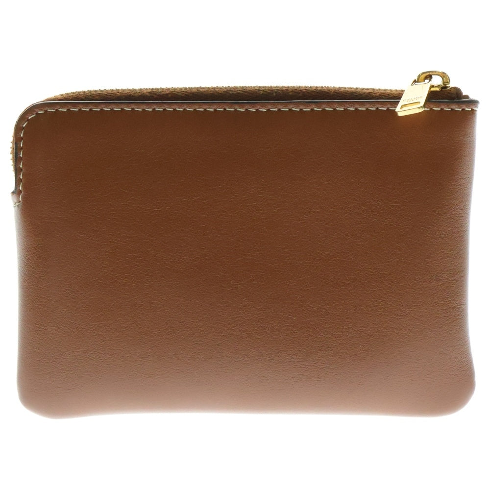 CELINE(セリーヌ) キュイルトリオンフ コインケース バッグチャーム 小物入れ ブラウン ゴールド金具 レザー