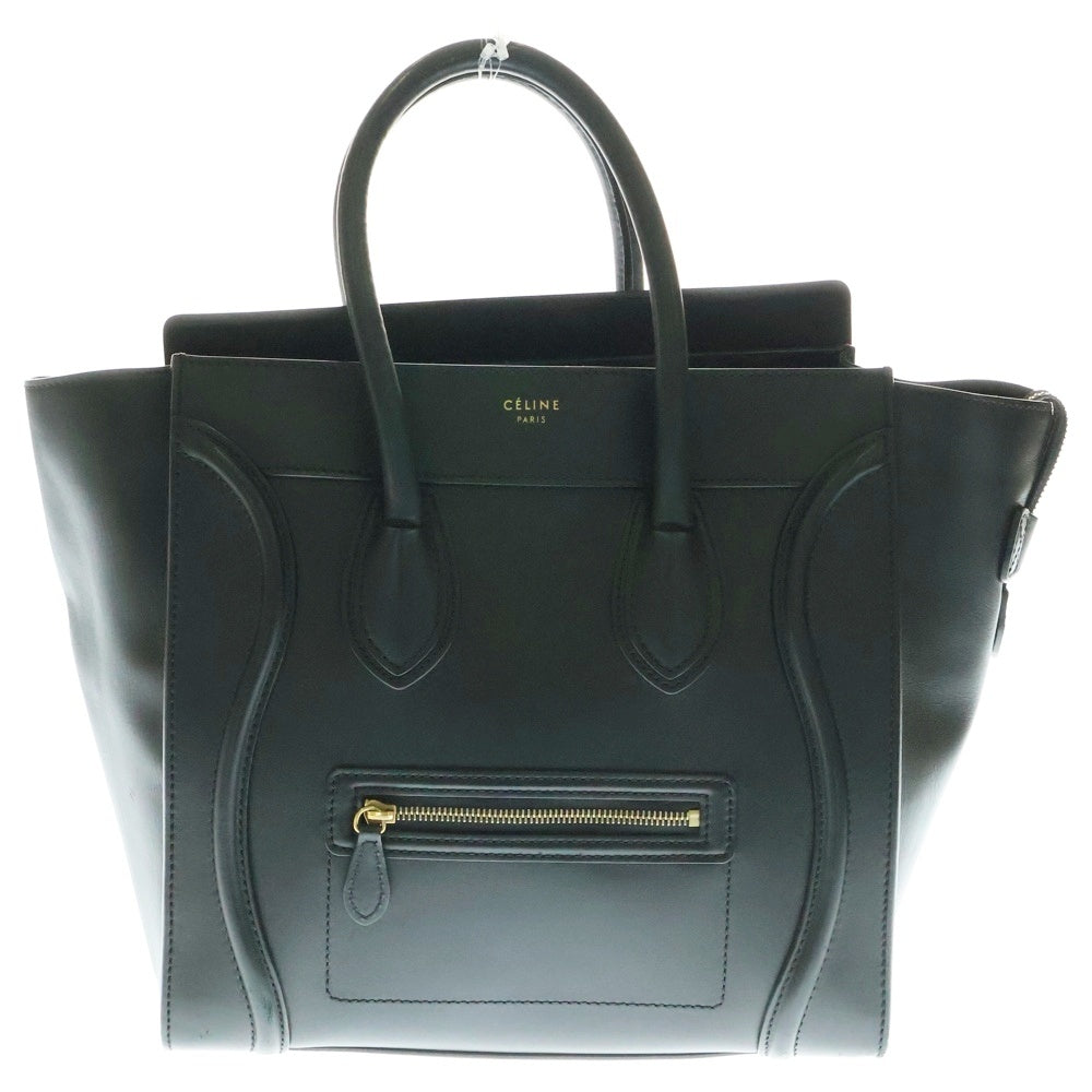 CELINE(セリーヌ) ラゲージ ミニショッパー レザーハンドバッグ ブラック レディース