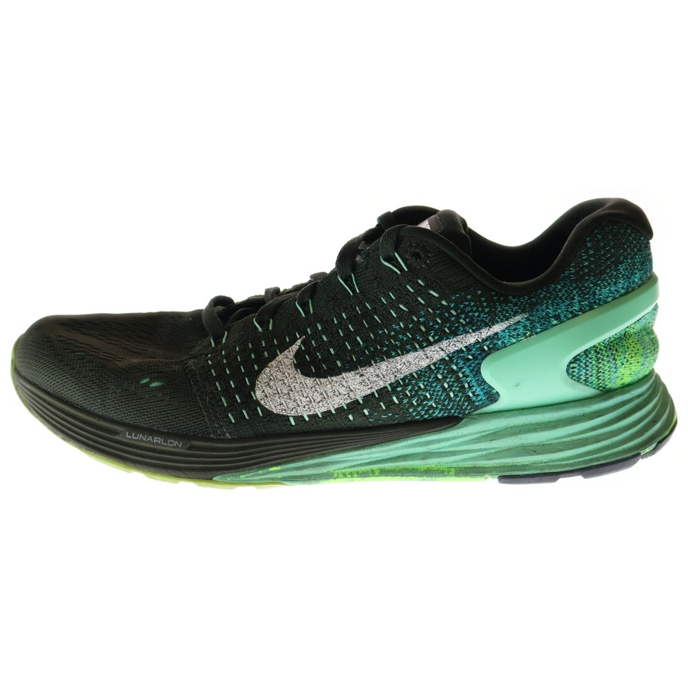 NIKE(ナイキ) フライニット ローカットスニーカー グリーン ブラック 〇