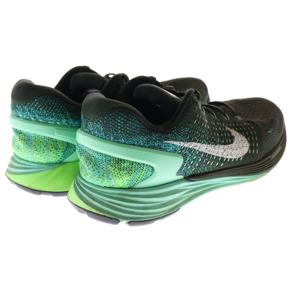 NIKE(ナイキ) フライニット ローカットスニーカー グリーン ブラック 〇